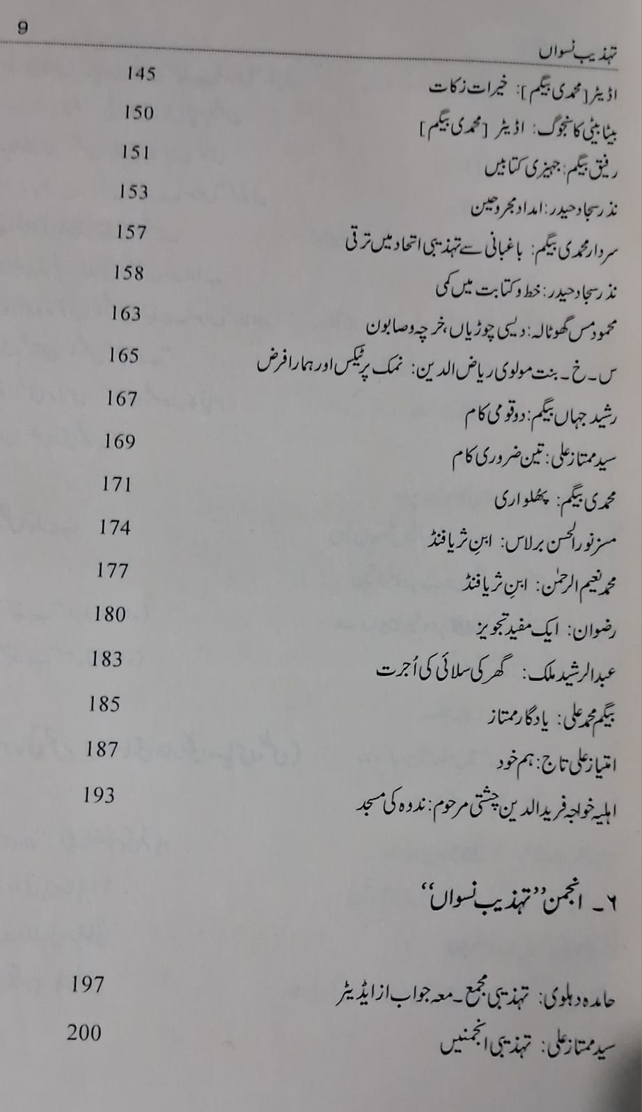 Tehzeeb e Niswan — Contents A 3